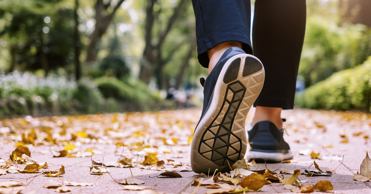 Woman walking in park outdoor Exercise healthy lifestyle