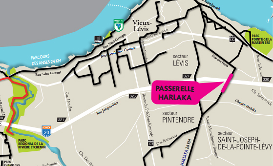 Plan de localisation de la passerelle